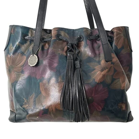 Patricia Nash Peruvian Paint Drawstring Whitney Tote EUC Clean - Picture 3 of 12
